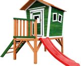 Maisonnette en Bois Outdoor Toys Niké - 175x131x205 cm - 2,21 m² avec Porche, Escalier et Toboggan 8436038134547 8436038134547