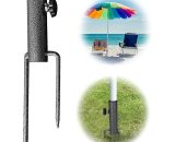Flyme - Parapluie sol pile clou parapluie plage sable ancre parapluie pile fer parapluie base parapluie accessoires balcon fixe parapluie pôle 9682593258948 FLE-2236