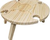 Mini Table de pique-nique avec porte-verre Table à vin pliante en bois pour plage jardin fête bateau Camping pique-nique - L 755924243087 Y22389L|210