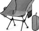 Aougo - Chaises de camping 2022 mise à niveau ultralégère portable chaise pliante compacte sac à dos chaises pour extérieur plage pelouse randonnée  ZKJ0489