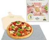 Media Wave Store ® - Kit de pizza 35x35cm en pierre de lave 100% naturelle qui cuit en 5 minutes 8435666313485 MWS18951