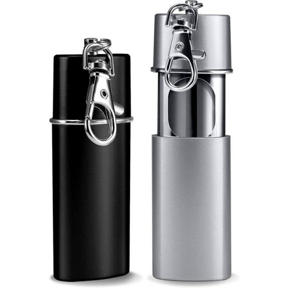 Cendrier de poche déodorant | cendrier de voyage-cendrier de voyage-cendrier à emporter (noir + argent 2 pièces) 9784267159800 RBD015644lc