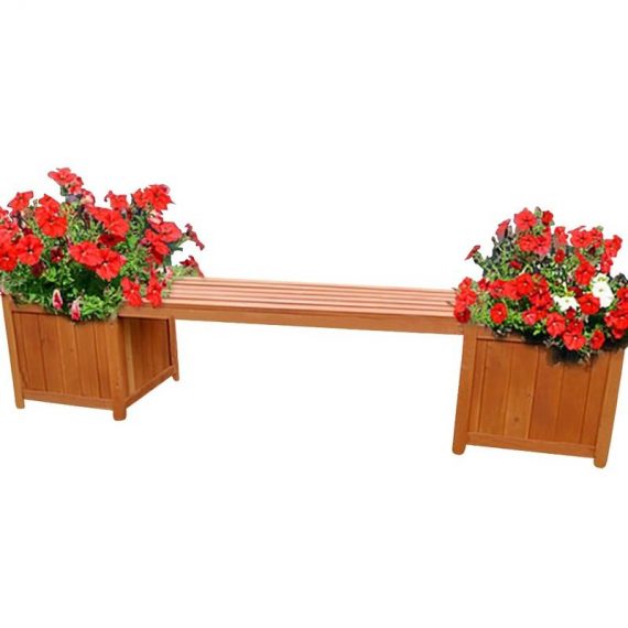 Melko Banc de jardin avec bac à fleurs 180x40x40CM banc de jardin en bois banc de parc banc avec bac à plantes 4251675203098 10001011