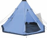 Tente pour 3-4 personnes, tente familiale étanche pour camping pêche randonnée (bleu) 4502190614716 XS_DF91006_LJZ220803