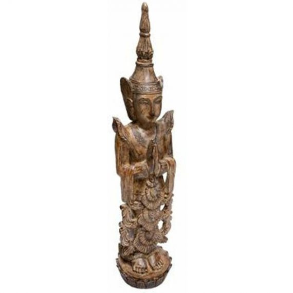 Atmosphera,cr Ateur D'int Rieur - Statuette Déco 'Bouddha Debout' 97cm Naturel  90694