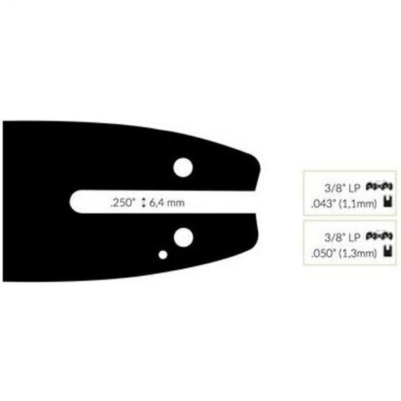 Adaptable - Guide Chaine Tronçonneuse Black&Decker 30cm 3/8 Lp .050 (1,3mm). 3666294005564 C37-045-ZKC30