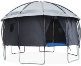 Tente de camping pour trampoline, Kiosk , cabane, polyester, traité anti UV, 1 portes, fenêtres et sac de transport Ø490 cm 3760350652478 TRTPHOUSE490