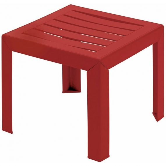Table basse de jardin Grosfillex Miami PVC 40x40cm rouge 3100038176788 10069171