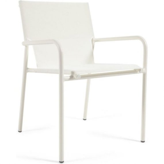 Kave Home - Chaise de jardin Zaltana en aluminium avec finition peinture blanche mate - Blanc 8433840683690 CC6033R33