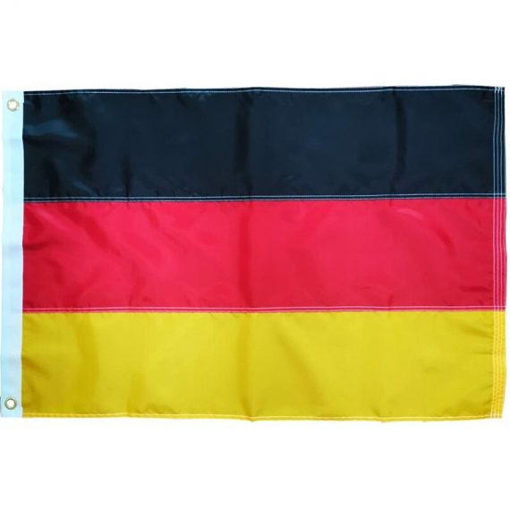 Drapeau allemand l'Allemagne avec œillets en laiton -90 x 150 cm -Matière nylon 210D avec bandes cousues Qualité supérieure - Résistant aux 5999673531032 AL66-78193_1