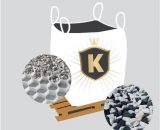 King Matériaux - Kit Graviers blanc et noir + dalles stabilisatrices = 1 Big Bag gravier blanc et noir 12/16 1,5T [environ 20m2 sur 5cm d'épaisseur] 3701199810926 D03299102