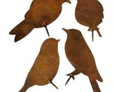 Oiseaux pour Arbre - Décoration de Jardin en métal - Patine Rouille Naturelle  Tionr-WY-1902