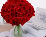 Kartokner Fleurs de Roses Artificielles 2 pièces18 Têtes de Faux Bouquet de Roses en Soie Bouquet de Mariage Fête de Mariage Maison Jardin Bricolage 9466421305222 Karzshaccessories20221149