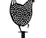 Statue de jardin en métal - Motif de poulet - Fait à la main - Décoration de jardin - Décoration de jardin - Déco de jardin 3663851636520 EK-0085