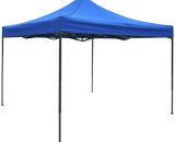 3x3m - imperméable - Pop-up - INCL. Sac - Protection UV 50+ - Gazebo Pliable Tente de Jardin Tente de fête - Bleu 3591602543257 WN-20220322-027