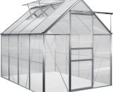 Gardebruk - Serre de jardin en Aluminium avec 2 Fenêtres - 7,6 m³ - sans Fondation abri pour plantes légumes 4250525324327 991467