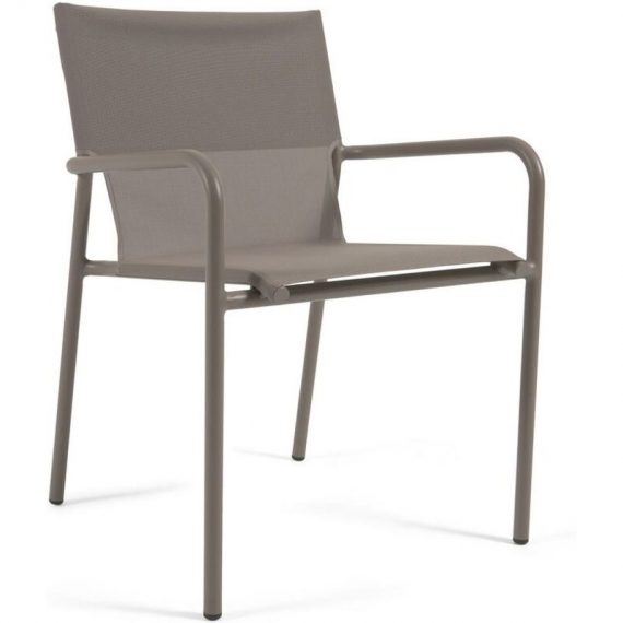 Chaise de jardin Zaltana en aluminium avec finition peinture marron mate - Marron - Kave Home 8433840719399 CC6033R10