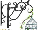 Support Plante Mural Balcon, Lot de 2 Rétro Européen Forme d'Oiseau, Crochet de Suspension en Fer Forgé, pour lanterne à paniers avec Vis, Décor 2593752981126 Tionr-Ty-220