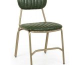Chaise moderne Addy en acier recouvert de couleur rétro vert foncé 8051836208841 746116