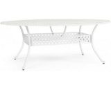 Table salon de jardin aluminium ovale blanc Ivrea 148x201 cm 8006881942455 805093