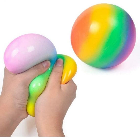 Regali - Balle Anti-Stress Fidget Toy 7cm Couleur Vive Rainbow Squeeze Ball Jouets Fidget Sensoriels Jouets Anti-Stress Pour Enfants Adultes Avec 9027979813265 Sun-14500lc