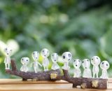 Tinor - 8 Pcs Figurines Elfes des Arbres, Statues Miniatures Lumineuses, Micro Paysage DéCoration de Jardin Ornement en RéSine, pour Patio, Balcon,  Tionr-Ty-197