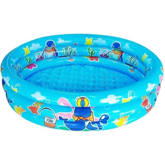 Piscine, piscine gonflable, piscine à balles pour bébé, piscine pour enfants à 3 anneaux, 48 'X12', (bleu) 4502190958179 TY4831BL
