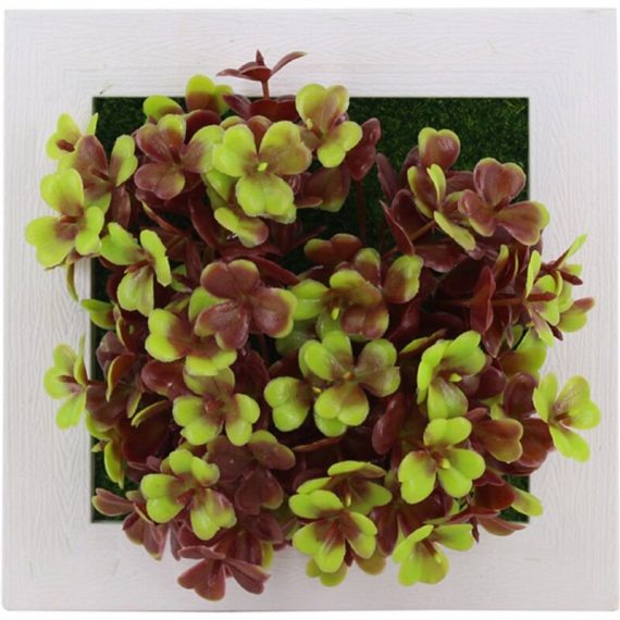 Plantes artificielles de simulation tenture murale 3D/fleurs de bureau fausses plantes cadre photo pour la décoration murale de bureau à domicile 805444906761 H41204-15|111