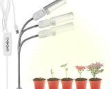 Lampe de croissance LED pour plantes d'intérieur 30 W super lumineuse 150 LED à spectre complet solaire marche et arrêt automatique avec minuterie 805444901360 H26551-2|588