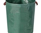 Sac à déchets de jardin, sac de pelouse pliable solide avec poignées, sac à ordures de jardin réutilisable, sac de jardinage robuste, vert, 300L 4502190961803 HM8670-3