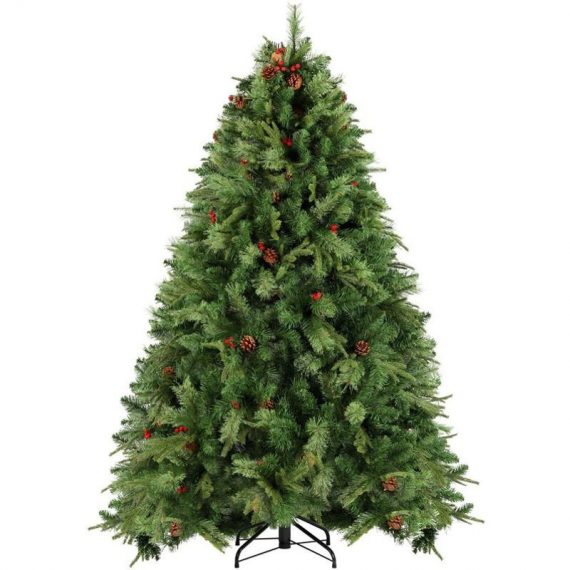 Salcar - Sapin de Noël artificiel avec 1298 branches de branches avec support pour sapin de Noël – Vert 200cm 4260665442522 901870