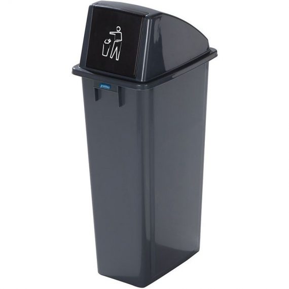 Probbax - Collecteur de tri en plastique - capacité 80 l - trappe à fermeture automatique - Coloris poubelle: Gris|Coloris du couvercle: Gris 4897020620556 4897020620556