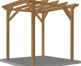 Garage en bois massif | 2.3 x 2.3 m  KPP1004