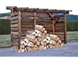 Abri bûches en bois |8 stères| Robuste  KBH1001F
