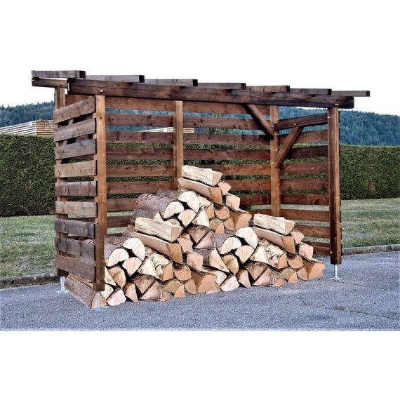 Abri bûches en bois |8 stères| Robuste  KBH1001F