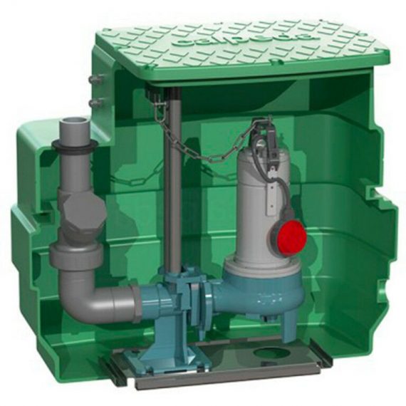 Calpeda - Station de relevage 230L CAL230GQVM508PA 0,55 kW eau chargée jusqu'à 24 m3/h monophasé 220V  CAL230GQVM508PA
