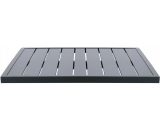 Plateau de table carrée en aluminium gris 70x70cm 3663095023575 104544