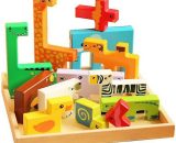 Puzzles pour les tout-petits jouets éducatifs cadeau pour 2 3 4 ans, jouets créatifs cognitifs animaux en bois 6489011332227 FAX-033163