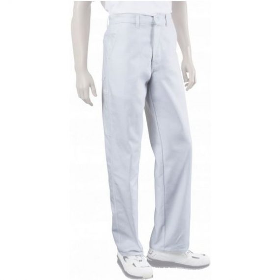 Dulary - Pantalon peintre BLANC polyester et coton | Taille: EU 42 / M-L  T42