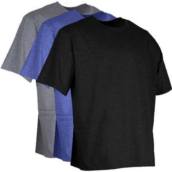 Lot de 3 T-shirts été à col rond - LYON - Gris / Bleu Chine / Noir - taille: L - couleur: Bleu chiné / Gris / Noir - Bleu chiné / Gris / Noir 3473832613057 3473832613057