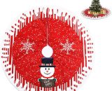Jupe d'arbre de Noël, Tapis de Sapin de Noël, Couverture d'arbre de Noël, Rouge Christmas Tree Skirt pour la Maison, Vacances, Décoration d'arbre de 9182174351230 MGF01664