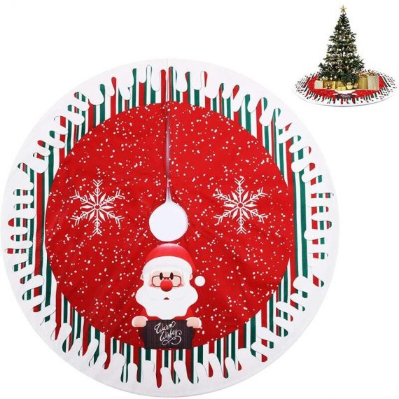 Jupe d'arbre de Noël, Tapis de Sapin de Noël, Couverture d'arbre de Noël, Rouge Christmas Tree Skirt pour la Maison, Vacances, Décoration d'arbre de 9182174351223 MGF01663