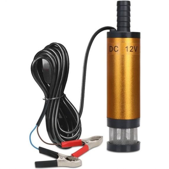 Tanabata - 12V 38mm pompe à huile pompe à eau, avec chuile diesel huile de chauffage pompe submersible eau transfert de carburant allume-cigare avec 5999673046932 TA66-22438_1
