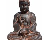 Anaparra - Statue Bouddha PROSPÉRITÉ 81cm. Pierre reconstituée Couleur Oxyde 8435653121178 FRSIKPROOXI