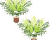 Plantes de buissons de palmiers tropicaux artificiels Plantes de verdure artificielles fausses feuilles de palmier tropical pour la décoration 9423967964238 GUAnLB-003144