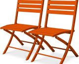Lot de 2 chaises marius orange Citygarden  MARIUS-CP-ORANGEX2