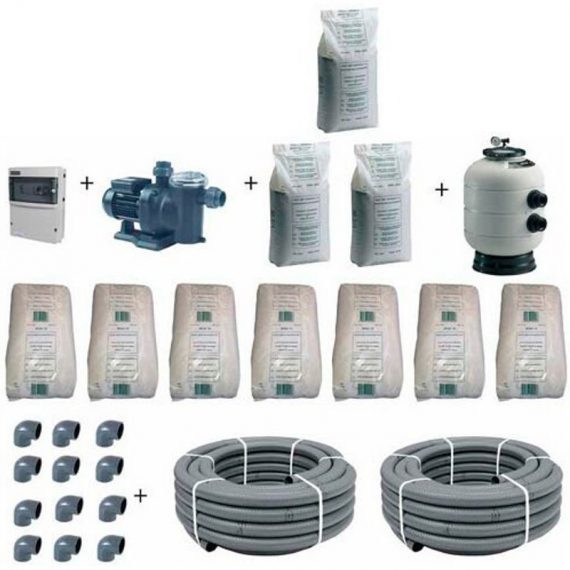 Kit de filtration pour piscine avec bassin de 10 x 5 m jusqu'à 80 m3 3457500010508 3457500010508