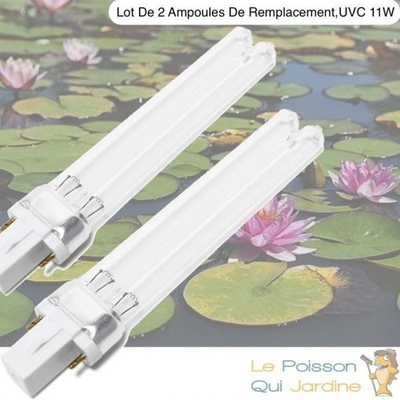 Lot de 2 ampoules UV Stérilisateur - Clarificateur 11W pour aquarium ou bassins de jardin 3000827092186 8270