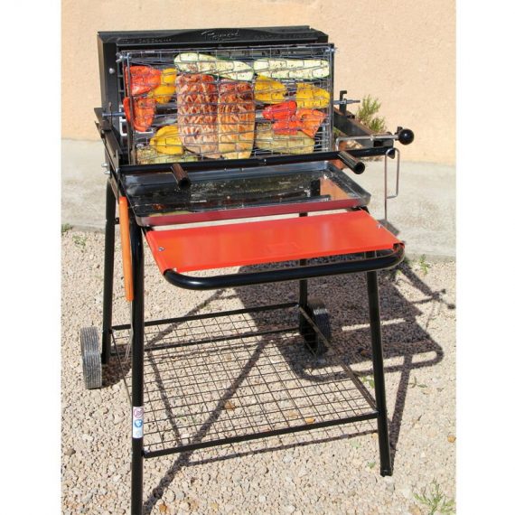 Barbecue à cuisson verticale avec système breveté NOIR/ROUGE 71 x 86 x 100.5 cm - NOIR/ROUGE 3664254016476 1114266HM112276