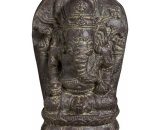 Statue de jardin en pierre Ganesh assis - Gris 3663095027955 104940